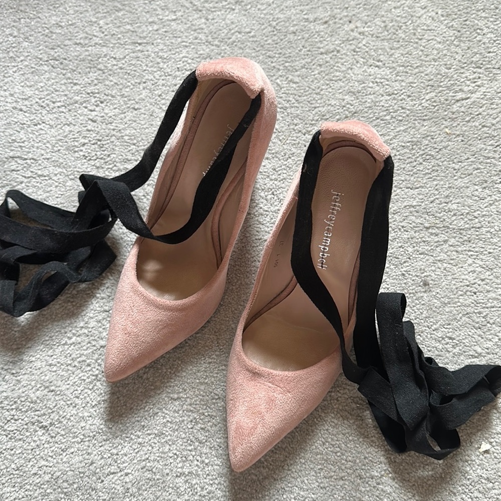 Jeffery Campbell Velvet tie up heel